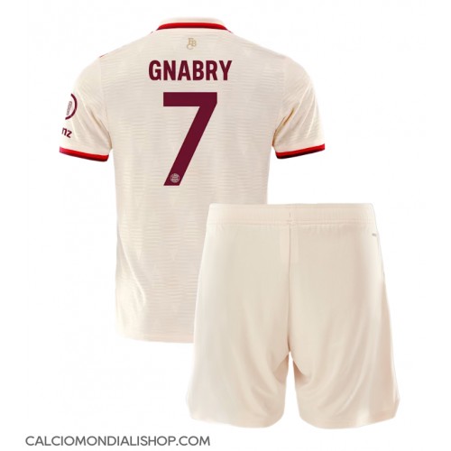 Maglie da calcio Bayern Munich Serge Gnabry #7 Terza Maglia Bambino 2024-25 Manica Corta (+ Pantaloni corti)